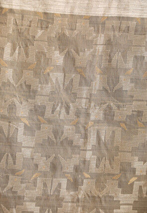 Handloom Pure Matka Silk Jamdani Saree in Off White