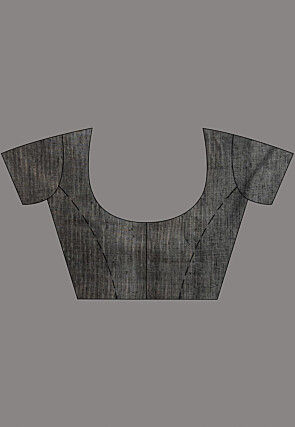 Handloom Pure Matka Silk Saree in Grey