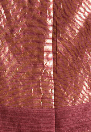 Handloom Pure Matka Silk Saree in Old Rose