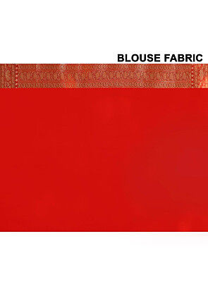 Handloom Pure Silk Banarasi Saree in Red