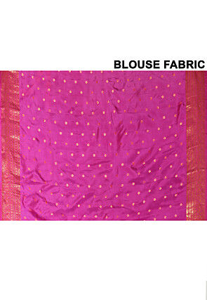 Handloom Pure Silk Gadwal Saree in Fuchsia