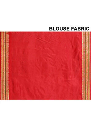 Handloom Pure Silk Gadwal Saree in Green