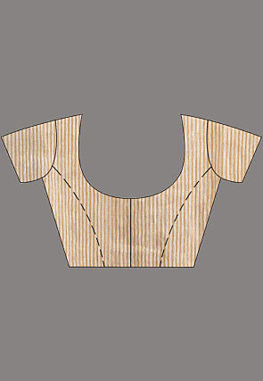 Handloom Tissue Saree in Grey and Old Gold