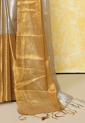 Handloom Tissue Silk Saree in Golden