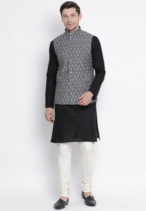 Black and grey kurta clearance