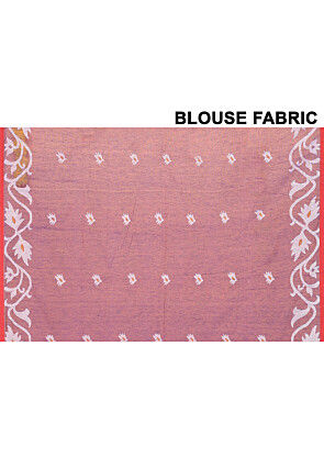 Jamdani Art Silk Saree in Purple