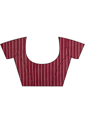 Jamdani Cotton Saree in Maroon