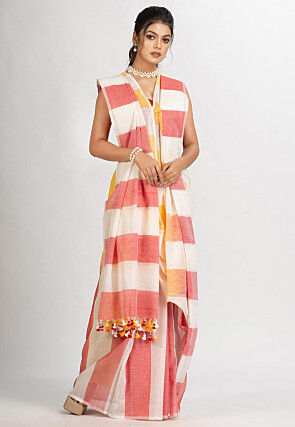 Jamdani Cotton Saree in Multicolor