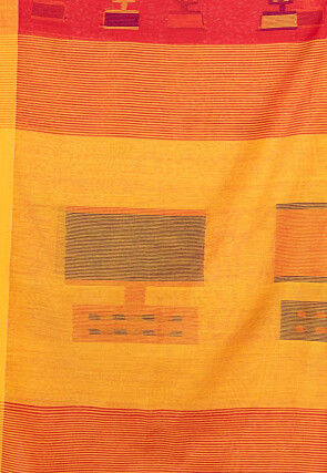 Jamdani Cotton Saree in Red