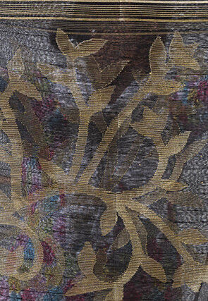 Jamdani Cotton Silk Saree in Black