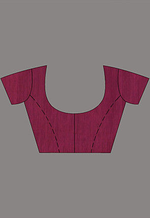 Jamdani Cotton Silk Saree in Magenta