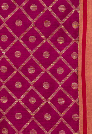 Jamdani Cotton Silk Saree in Royal Blue