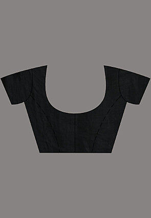 Jamdani Linen Saree in Black