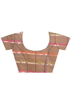 Jamdani Organza Saree in Indigo Blue