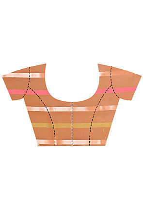 Jamdani Organza Saree in Orange