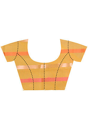 Jamdani Organza Saree in Yellow