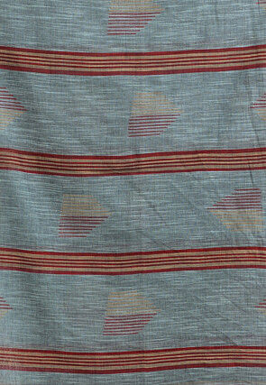 Jamdani Pure Cotton Saree in Grey