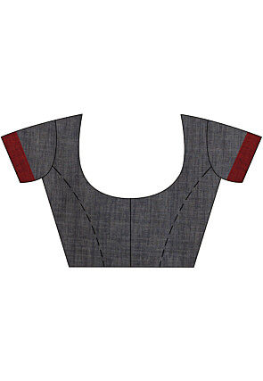 Jamdani Pure Cotton Saree in Grey