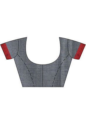 Jamdani Pure Cotton Saree in Grey