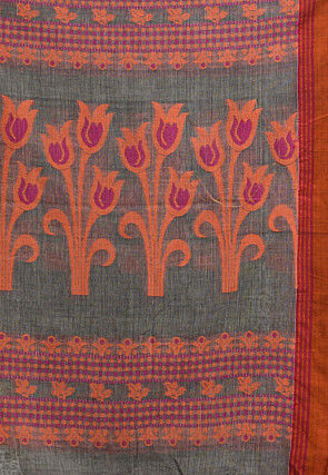 Jamdani Pure Cotton Saree in Grey