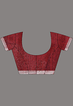 Jamdani Pure Linen Saree in Black