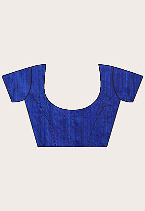 Jamdani Pure Matka Silk Saree in Royal Blue