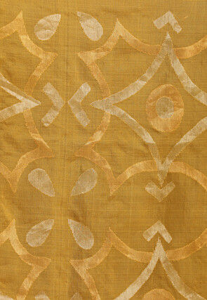 Jamdani Pure Matka Silk Saree in Yellow