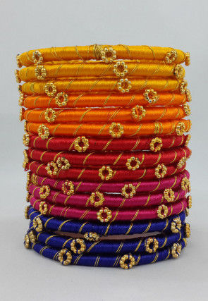 Beaded Bangle Set in Multicolor