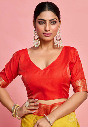 Kanchipuram Art Kanchipuram Linen Silk Saree in Yellow