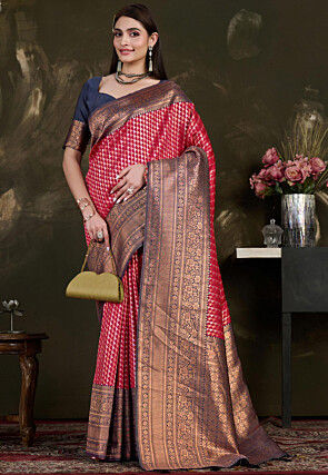 Kanchipuram Saree in Fuchsia