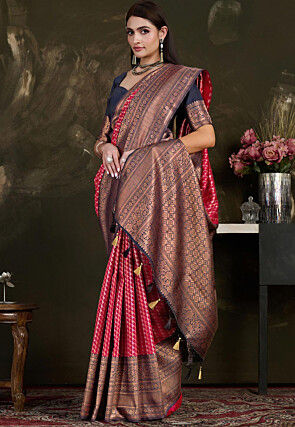 Kanchipuram Saree in Fuchsia