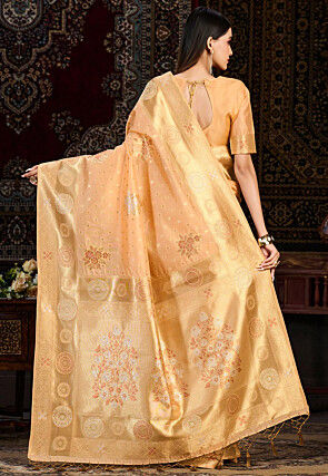 Kanchipuram Saree in Peach