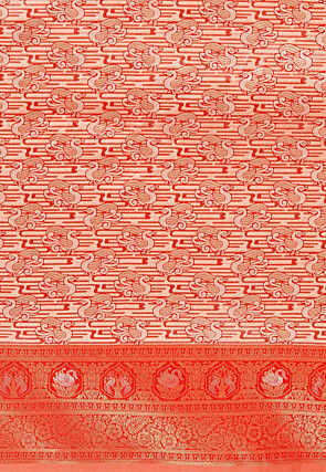 Kanchipuram Art Silk Saree in Peach