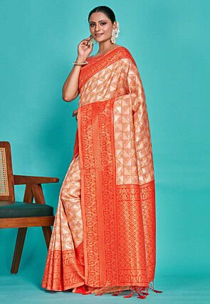 Kanchipuram Saree in Peach