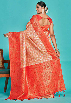 Kanchipuram Saree in Peach