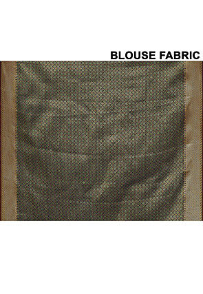 Kanchipuram Dupion Silk Saree in Mustard