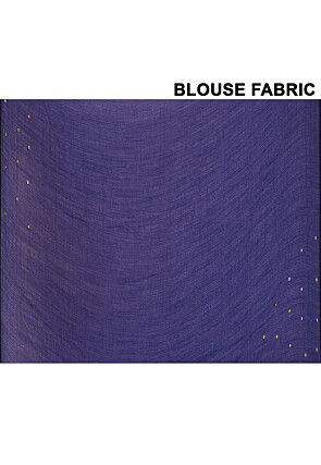 Kanchipuram Hand Embroidered Saree in Navy Blue