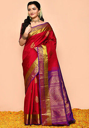 Page 2 | Buy Latest Designer Kanchipuram Silk Sarees Online | Utsav Fashion