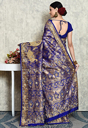 Kanchipuram Silk Saree in Blue