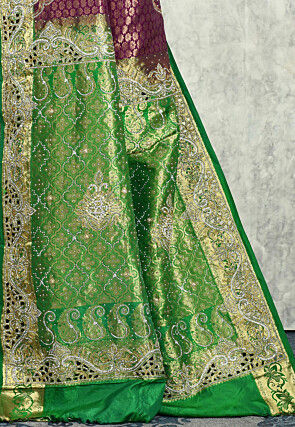 Kanchipuram Pure Silk Saree in Dark Purple