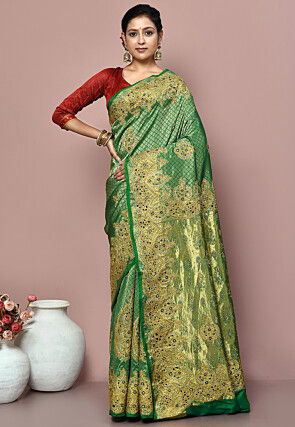 Kanchipuram Silk Saree in Green