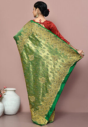 Kanchipuram Silk Saree in Green