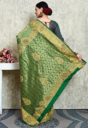 Kanchipuram Silk Saree in Green