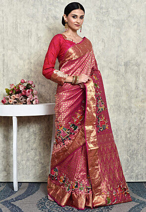 Kanchipuram Silk Saree in Magenta