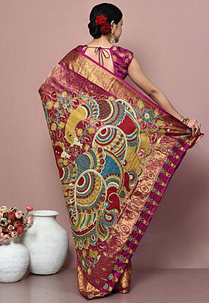 Kanchipuram Silk Saree in Magenta