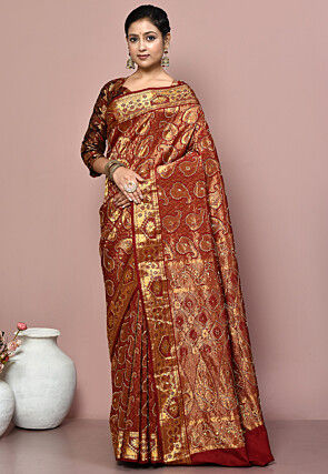 Kanchipuram Silk Saree in Maroon