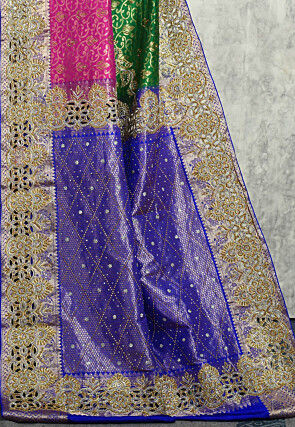Kanchipuram Pure Silk Saree in Multicolor