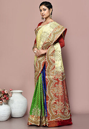 Kanchipuram Pure Silk Saree in Multicolor
