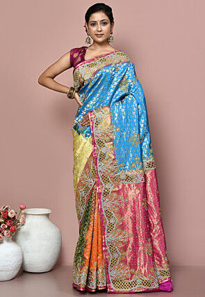 Kanchipuram Pure Silk Saree in Multicolor
