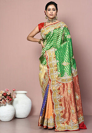 Kanchipuram Pure Silk Saree in Multicolor